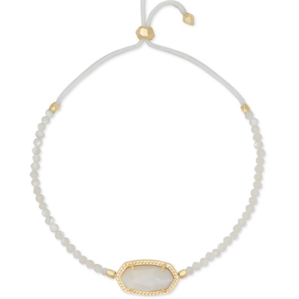 ISO Kendra Scott Beaded Necklace Ivory & Gold